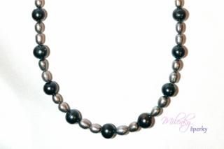 Černé a šedostříbrné perly (Náhrdelník)