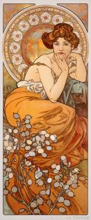 Mucha - Topaz (Šátek s hedvábím)