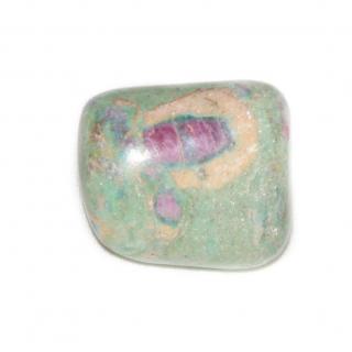 Rubín ve fuchsitu - troml XL - 3 cm (Drahý kámen pro zdraví)