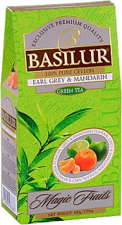 Basilur magic green Earl Grey & Mandarin - bergamot a mandarinka balení čajů: sypaný 100g papír