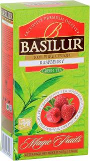 Basilur magic green Raspberry - malina balení čajů: porce 25ks nepřebal  (1,5gx25)