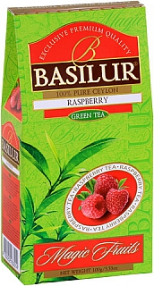 Basilur magic green Raspberry - malina balení čajů: sypaný 100g papír