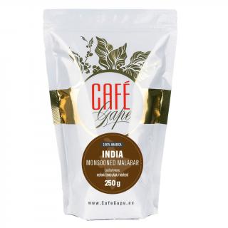 Café gape India Monsooned Malabar hmotnost: 250g mletá ( filtrovaná káva) hrubé mletí