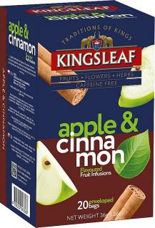 KINGSLEAF ovocný čaj přebal 20x1,8g varianta: Apple & Cinnamon JABLKO SKOŘICE