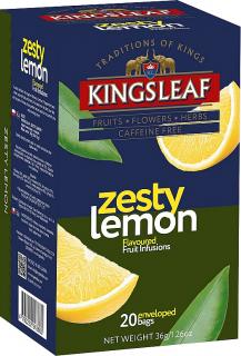 KINGSLEAF ovocný čaj přebal 20x1,8g varianta: Zesty Lemon CITRON