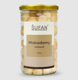 Oříšky Makadami natural balení: 500g sklo