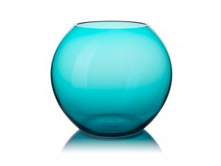 Ručně foukaná váza KOULIČKA 150mm Aquamarine Barvy: Aquamarine