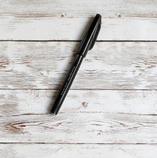 fix štětcový černý  Pentel Brush Sign Pen
