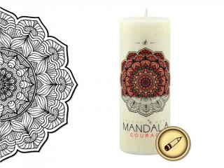 Vonná svíčka s omalovánkou - Mandala - Odvaha