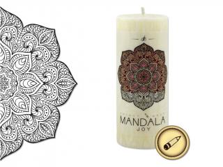 Vonná svíčka s omalovánkou - Mandala - Radost