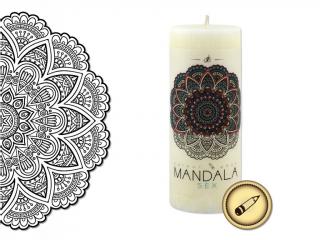 Vonná svíčka s omalovánkou - Mandala - Sex