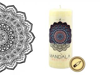 Vonná svíčka s omalovánkou - Mandala - Tvořivost