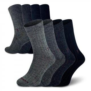 Ponožky NORTHMAN Dino Merino 4 pack - Dark Grey Velikost: L (42-44)