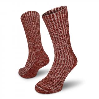 Ponožky NORTHMAN Perun Merino - Red Velikost: L (42-44)