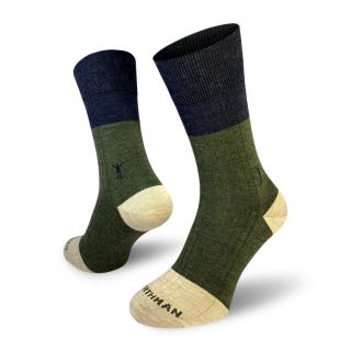 Ponožky NORTHMAN Trojan Merino - Dark Green Velikost: L (42-44)