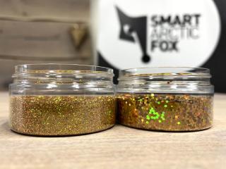 SaBoFlex Plastisol Glitter - Holographic Gold V balení: 50 g, Velikost: 1.5 mm