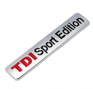 3D Chromová Samolepka - TDI Sport Edition