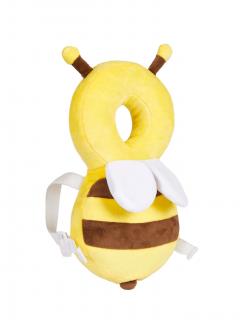 Dětský chránič hlavy s popruhy na zádech - Včela Žlutá