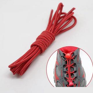 Kulaté tkaničky do bot bez zavazování (100 cm) Červená