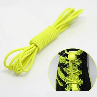 Kulaté tkaničky do bot bez zavazování (100 cm) Neonově žlutá