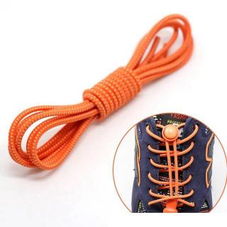 Kulaté tkaničky do bot bez zavazování (100 cm) Oranžová