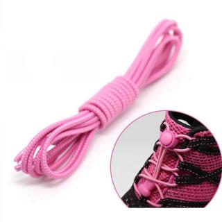 Kulaté tkaničky do bot bez zavazování (100 cm) Světle Růžová