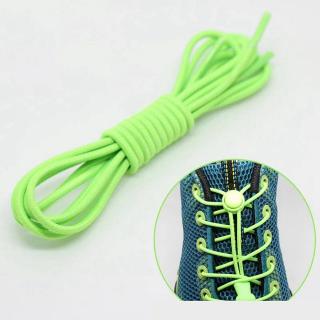 Kulaté tkaničky do bot bez zavazování (100 cm) Světle zelená
