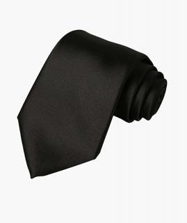 Pánská jednobarevná kravata Černá