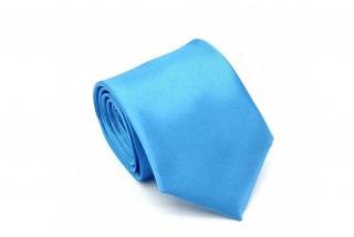 Pánská jednobarevná kravata Mátově modrá