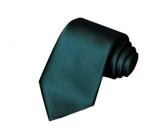 Pánská jednobarevná kravata Tmavě zelená