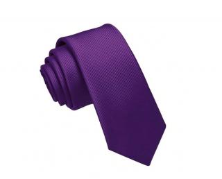 Pánská žakárová kravata Fialová