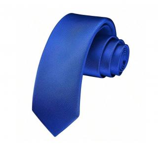 Pánská žakárová kravata Královská modrá
