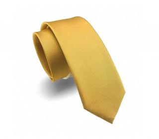 Pánská žakárová kravata Žlutá