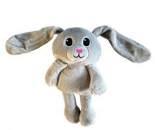 Roztomilý plyšový králík s vytahovacíma ušima (30 cm) Šedá