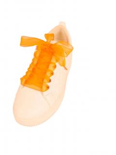 Saténové stuhové tkaničky do bot (120 cm) Oranžová