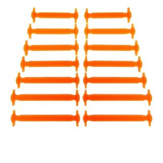 Silikonové tkaničky bez zavazování (14 ks) Oranžová