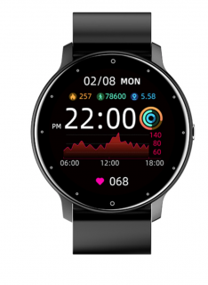 Smartwatch kulaté ZL02 (2022) Černá