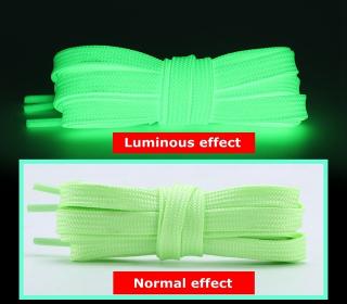 Svítící tkaničky do bot (100 cm) Světle zelená