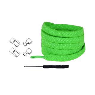 Tkaničky do bot se zapínáním na magnet (100 cm) Světle zelená