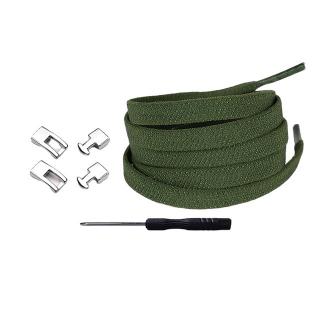 Tkaničky do bot se zapínáním na magnet (100 cm) Tmavě zelená