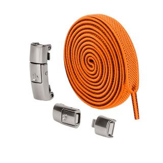 Tkaničky do bot se zapínáním na magnet PRESS LOCK (100 cm) Oranžová