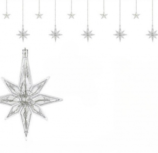 Vnitřní vánoční LED závěs - Hvězdice 3 m (138 LED) Studená bílá