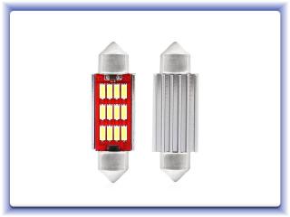 LED žiarovka Festoon 39mm Canbus 12smd 4014 White 12V/24V