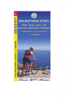 Cyklomapa Geotour - Dalmátské ostrovy