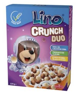 Lino Crunch duo - cereální kuličky s čokoládovou a vanilkovou příchutí 225 g