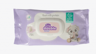 Violeta vlhčené ubrousky Double Care s kozím mlékem 72 ks