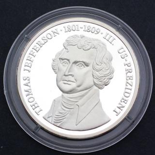 Pamětní mince Thomas Jefferson 1801-1809 III. PROOF