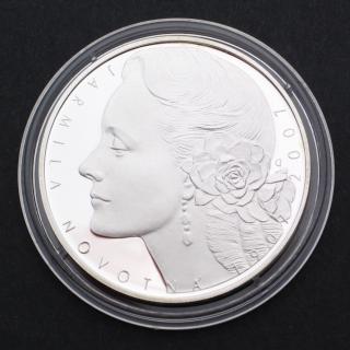 Stříbrná pamětní mince 200 Kč Jarmila Novotná 1907-2007 PROOF