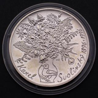 Stříbrná pamětní mince 200 Kč Karel Svolinský 1996 BK