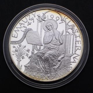 Stříbrná pamětní mince 200 Kč Klášter na Slovanech Emauzy 1347-1997 PROOF